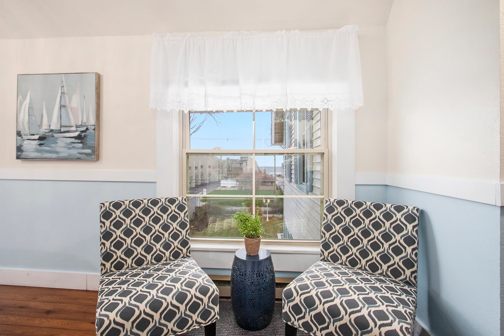 seating area lake views