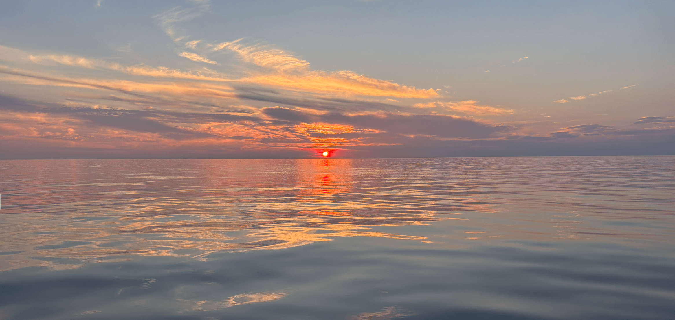 sunset over Lake Michigan in south haven